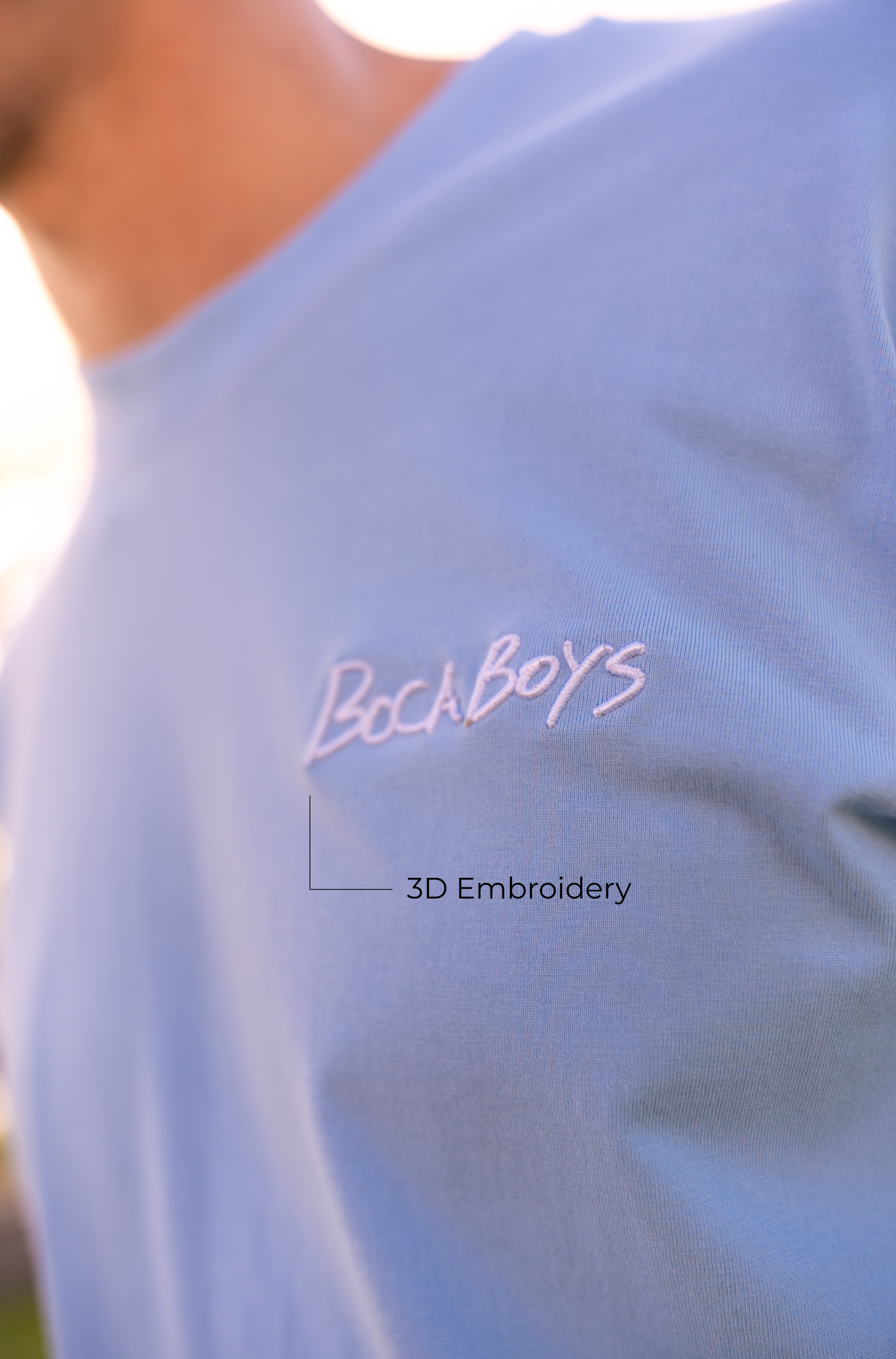 Boca Boys's T-shirt_blue_3D Embroidery